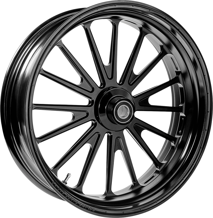 Rsd - Traction Front Wheel - Dual Disc/ABS - 21"x3.50" - Black Ops- '08+ FLH - Traction Wheel - 12047106TRSASMB Rsd - Traction Front Wheel - Dual Disc/ABS - 21"x3.50" - Black Ops- '08+ FLH - Traction Wheel - 12047106TRSASMB