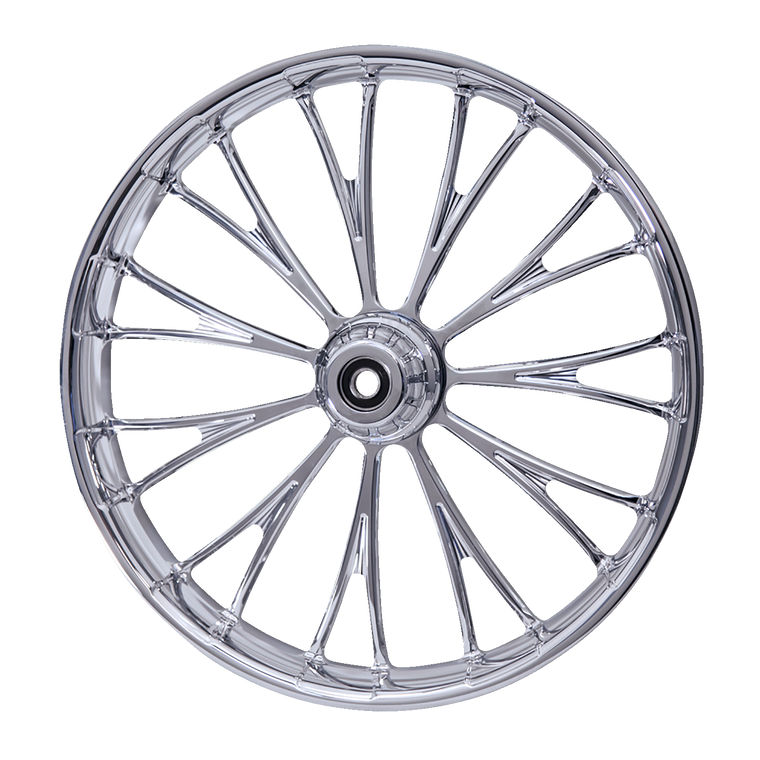 Rc Component - Wheel - Dynasty - Front - Dual Disc - No ABS - Chrome - 21"x3.50" - FLH - Dynasty Wheel - 213HD031NON117C