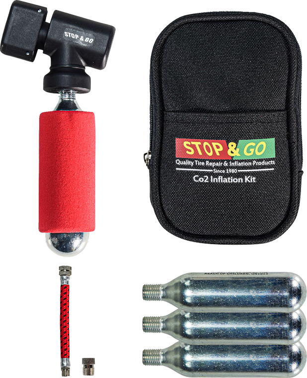 Stop & Go International - Inflation Kit with Tire Hose - C02 - Stop & Go C02 Inflation Kit with Hose - 1090A