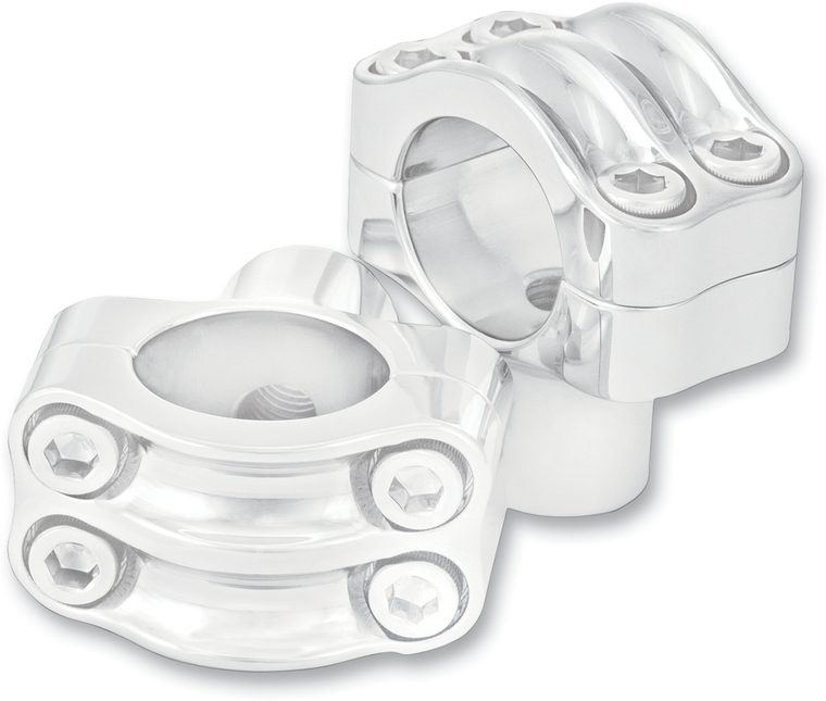 Rsd - Risers - Four-Bolt - 1-1/2" x 1-1/4" - Chrome - Nostalgia Handlebar Riser - 0208-2051-CH