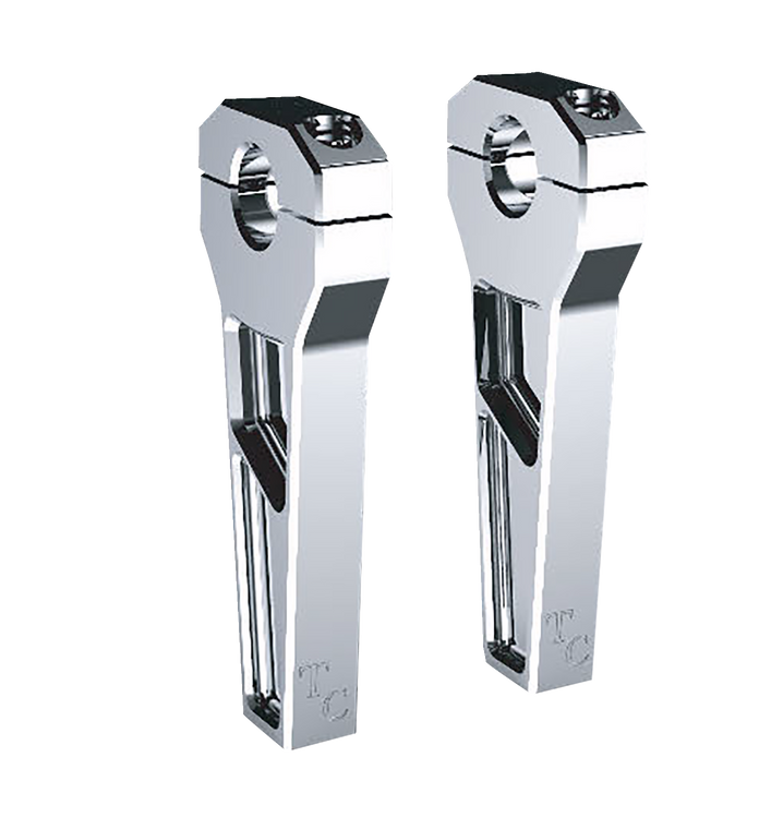 Todd's Cycle - Risers - 1-1/8" Clamping - 6" Rise - Chrome - Risers - TD-R21-06