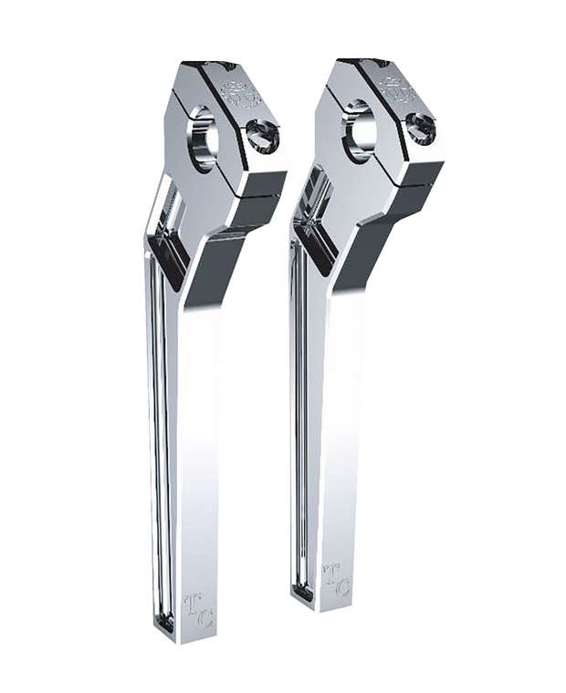 Todd's Cycle - Risers - Pullback - 1-1/8" Clamping - 10" Rise - Chrome - Risers - TD-R22-10