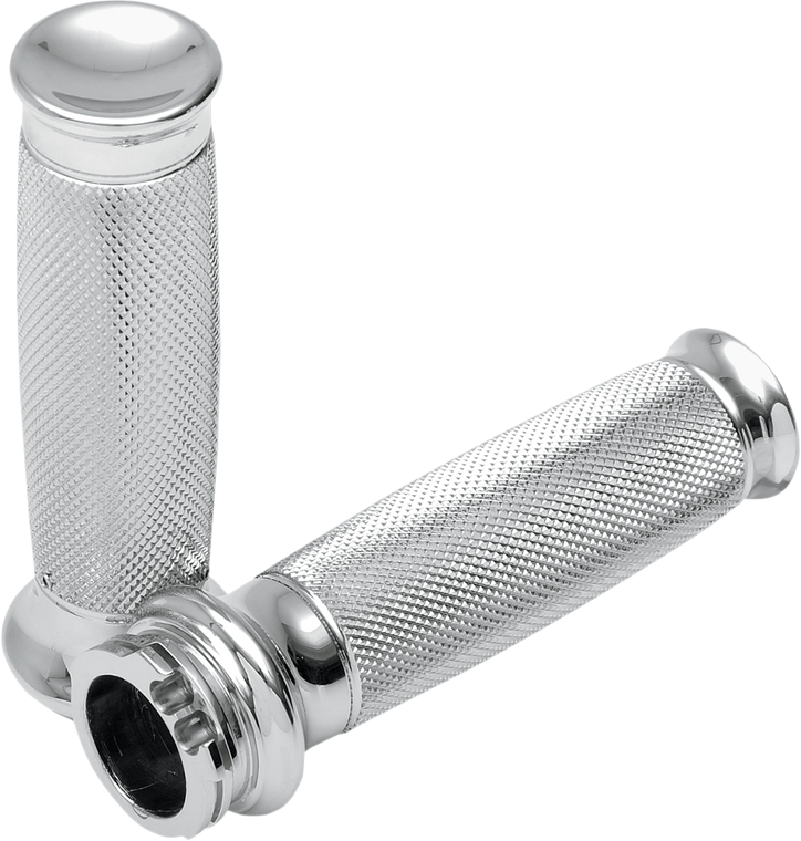 Todd's Cycle - Grips - Vice - Knurled - Chrome - Grips - VGK-1 Todd's Cycle - Grips - Vice - Knurled - Chrome - Grips - VGK-1