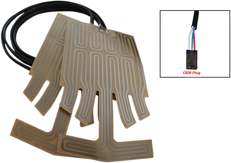 Race Shop Inc. - Grip Heater - Extended - Plastic Connector - Arctic Cat - High Power Grip Heater Element Kit with OEM Connector - GH-8