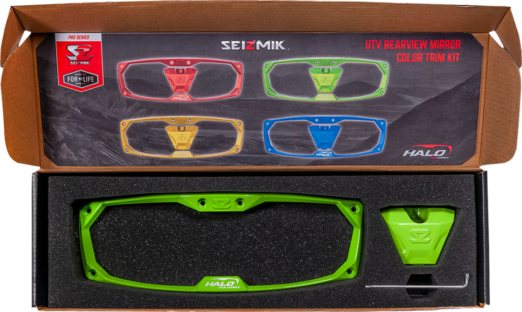 Seizmik - Halo-RA Series Cast Trim Kit - Green - Halo-RA Series Cast Aluminum Rearview Trim Kit - 18101