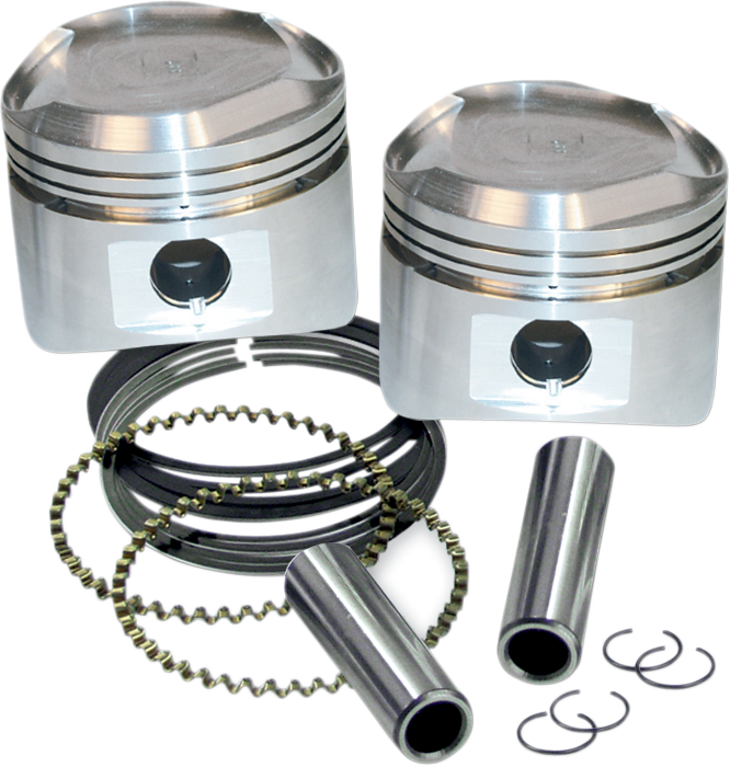 S&s Cycle - Replacement Pistons with Rings - Super Stock Cylinder Heads - 92-2028
