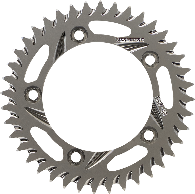 Vortex - Aluminum Sprocket - Silver - Rear - 40 Tooth - Aluminum Rear Sprocket - 527-40 Vortex - Aluminum Sprocket - Silver - Rear - 40 Tooth - Aluminum Rear Sprocket - 527-40