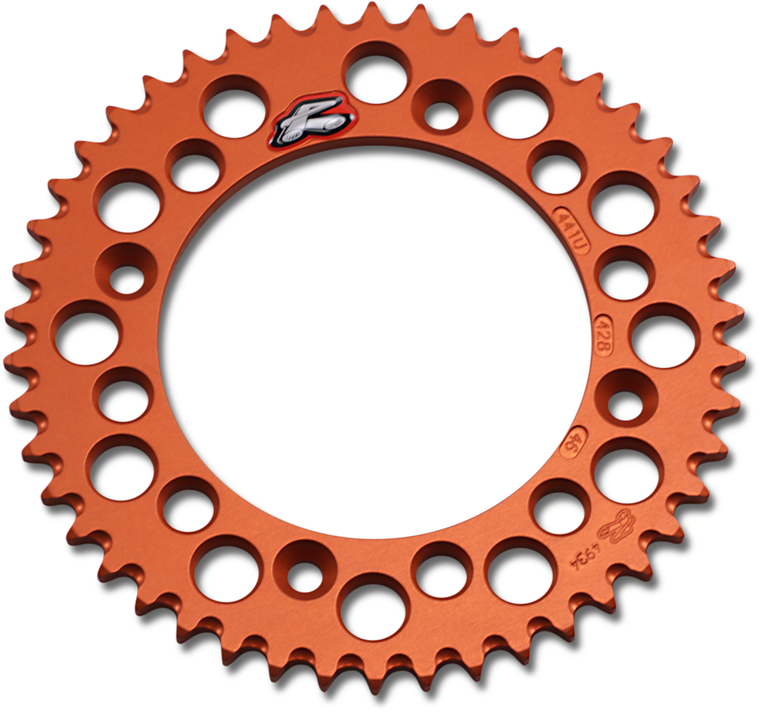 Renthal - Sprocket - Orange - 46 Tooth - Rear Sprocket - 441U-428-46GPOR Renthal - Sprocket - Orange - 46 Tooth - Rear Sprocket - 441U-428-46GPOR