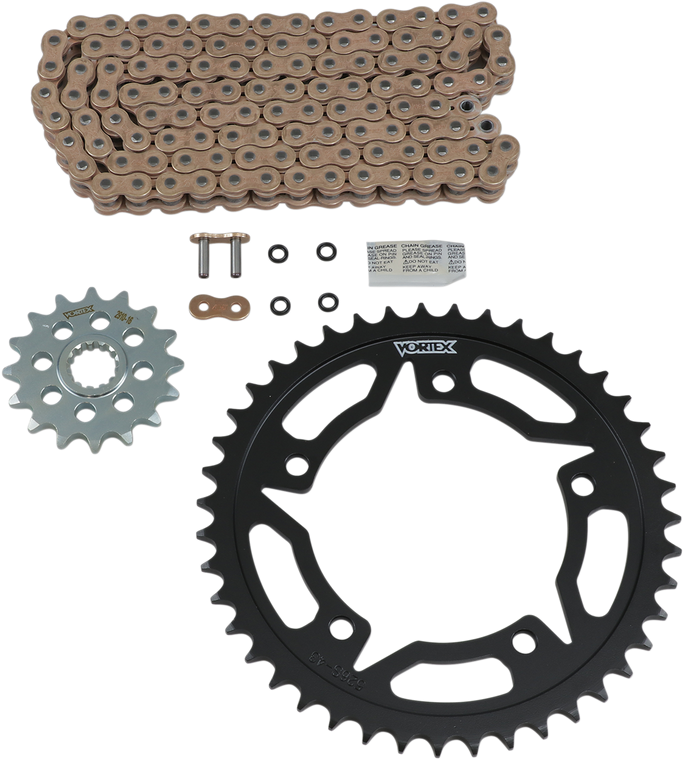 Vortex - Chain Kit - Gold - Suzuki - GSX-R 600 - OES Original Equipment Steel Chain Kit - CKG5130