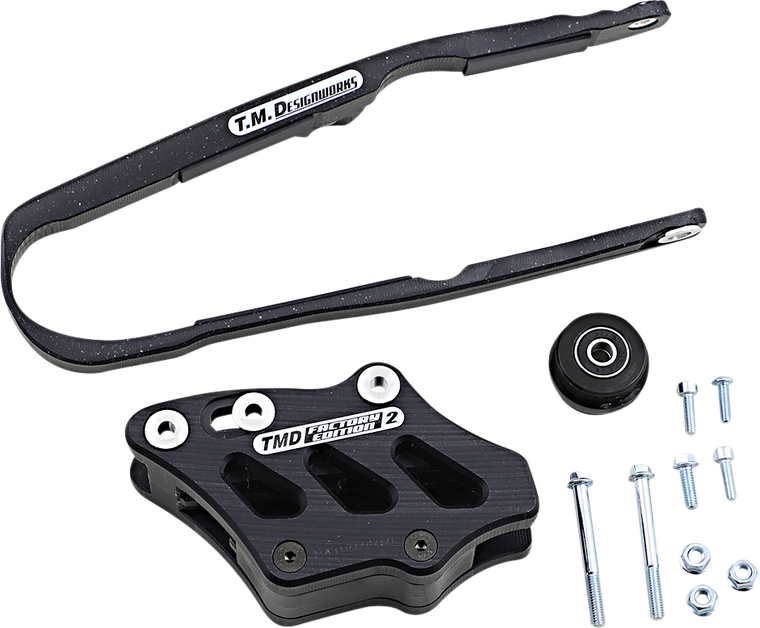 Tag Metals - Chain Guide/Slider - Kawasaki - Black - Chain Guide and Slider Kit - KCP-K10-BK