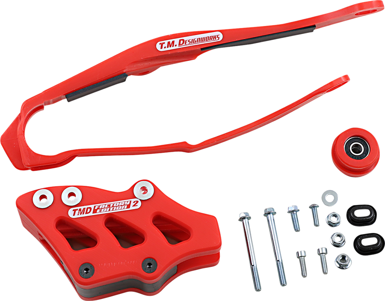 Tag Metals - Chain Guide/Slider - Honda - Red - Chain Guide and Slider Kit - DCK-OR6-RD