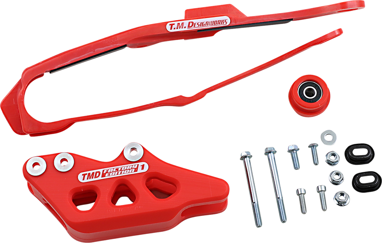 Tag Metals - Chain Guide/Slider - Honda - Red - Chain Guide and Slider Kit - DCK-OR14-RD