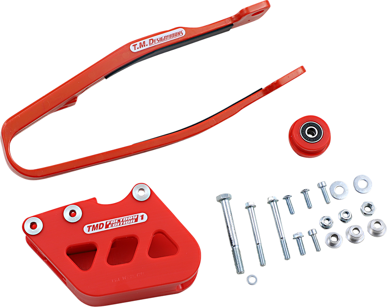 Tag Metals - Chain Guide/Slider - Yamaha - Red - Chain Guide and Slider Kit - YCP-OR1-RD