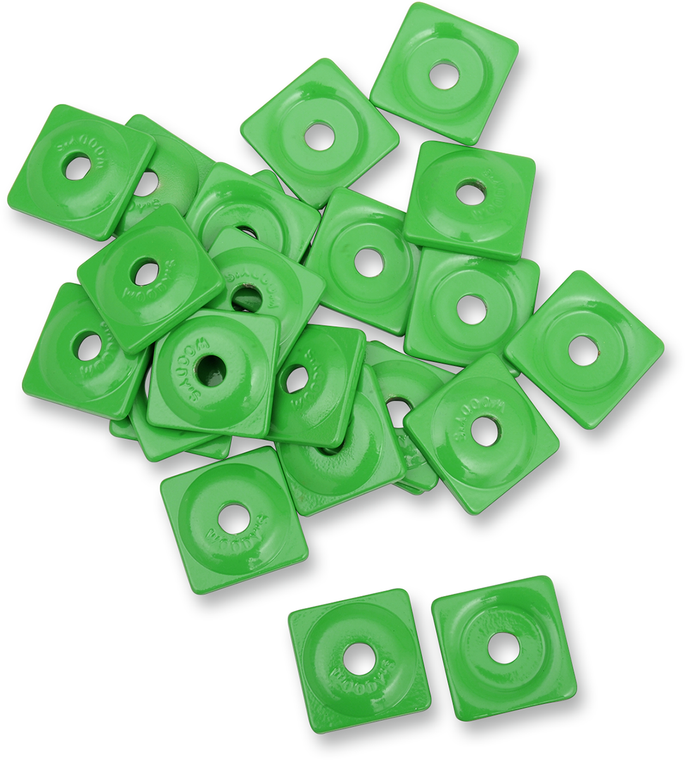 Woody's - Support Plates - Green - 5/16" - 48 Pack - Square Digger Aluminum Support Plates - ASW2-3780-48
