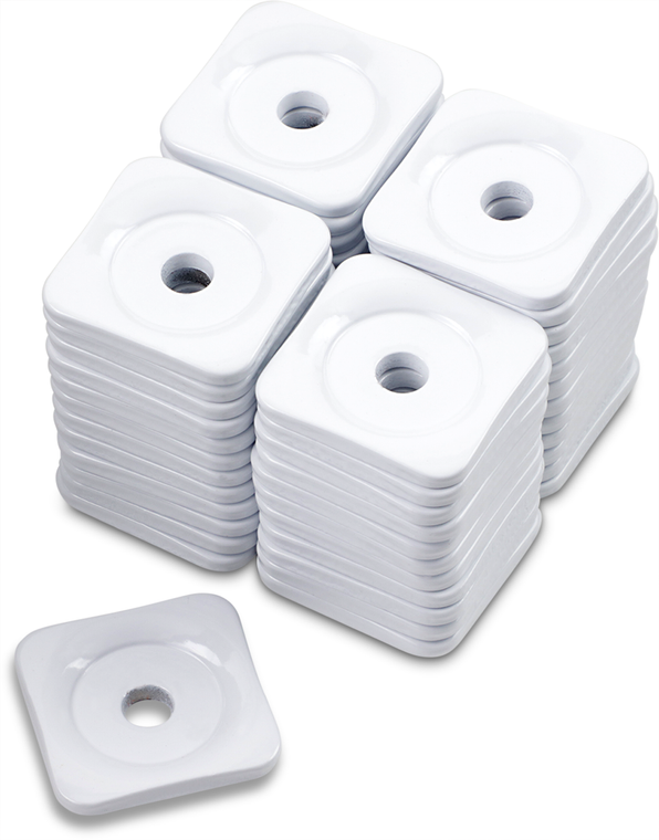 Woody's - Support Plates - White - Square - 48 Pack - Grand Digger Support Plates - ASG-3815-48