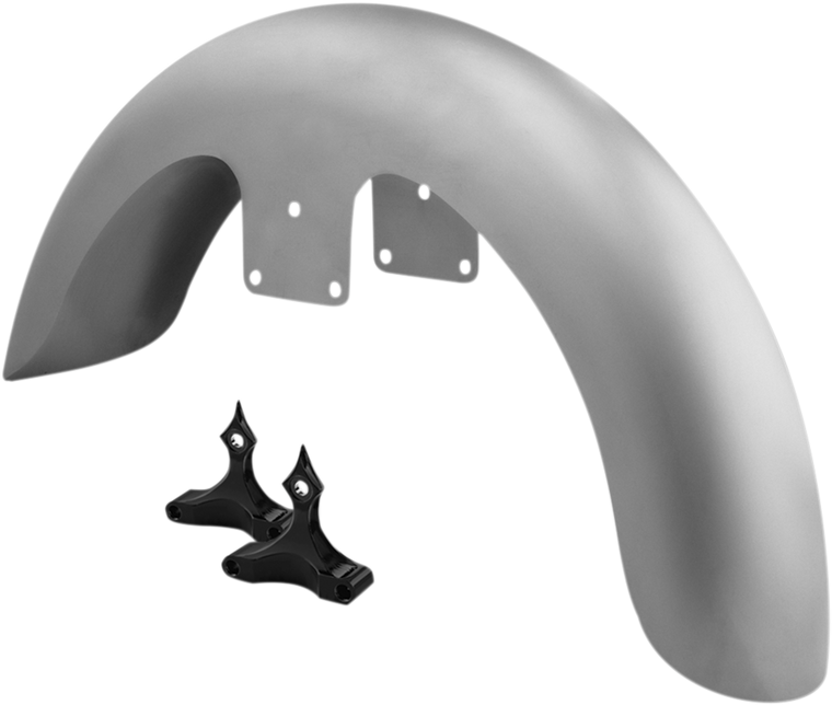 Rc Component - Front Fender Kit with Black Adapters - For 26" Wheel - 6" W - Front Fender Kit for 26" Wheel - FNDRKT14-26B
