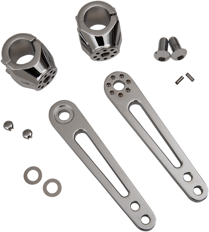Rivco - Adjustable Highway Peg Mounts - 1-1/4" - Chrome - Adjustable Highway Peg Mount - HD005 Rivco - Adjustable Highway Peg Mounts - 1-1/4" - Chrome - Adjustable Highway Peg Mount - HD005