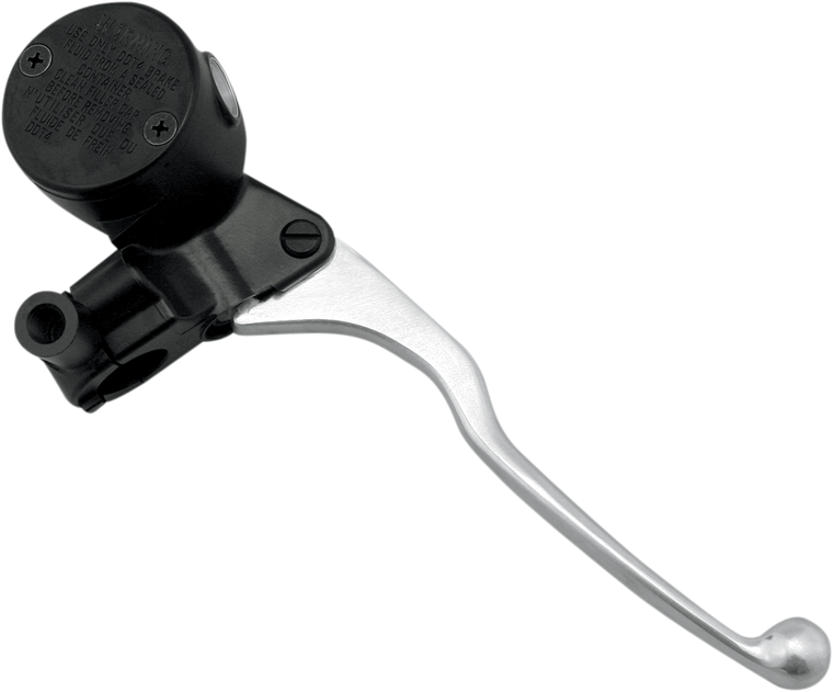 Shindy - Master Cylinder - Round - 5/8" - Black/Silver - Retro Round Master Cylinder Kit - 17-654A