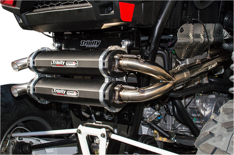 Trinity Racing - Stage 5 Dual Exhaust - Black - Stage 5 Dual Exhaust System - TR-4153D-BK