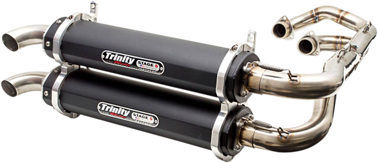 Trinity Racing - Dual Exhaust - Black - Stage 5 Exhaust System - TR-4162D-BK