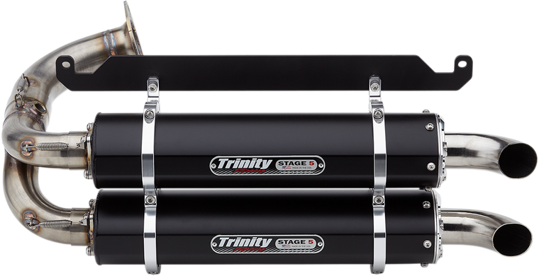 Trinity Racing - Stage 5 Slip-On Dual Muffler - Black - Stage 5 Slip-On Dual Muffler - TR-4169S-BK