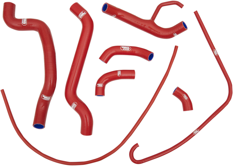 Samco Sport - Radiator Hose Kit - Red - Ducati - Radiator Hose Kit  Molded Y Configuration - DUC12-RD