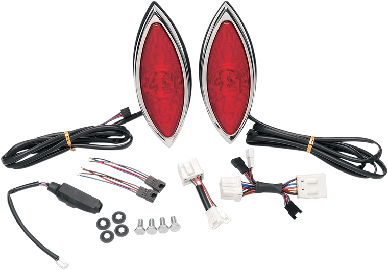 Russ Wernimont Designs - LED Cat-Eye Lights - Chrome Bezel - LED Cat-Eye Lights - RWD-310