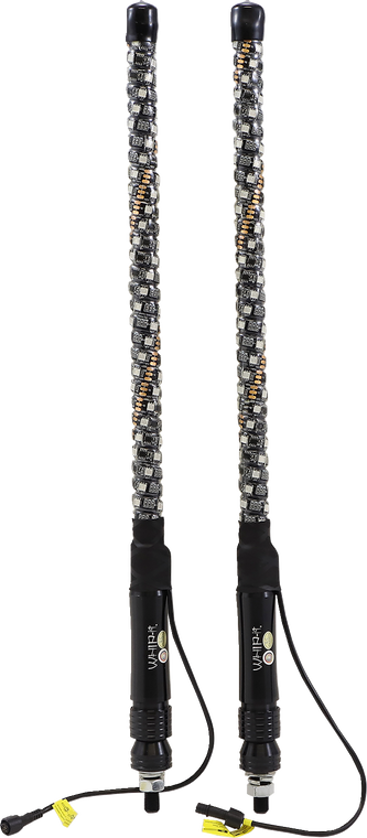 Whipitlightrods - 2' Light Rod Whip - Chase - Quick Disconnect - Bluetooth RGB Light Rod with Quick Disconnect - QD-CHSBTR-122