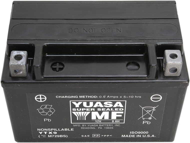 Yuasa - AGM Battery - YTX9 - AGM Maintenance-Free Battery - YUAM729BSTWN Yuasa - AGM Battery - YTX9 - AGM Maintenance-Free Battery - YUAM729BSTWN