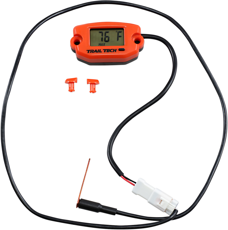 Trail Tech - Universal Temperature Meter - Surface Mount - Black - 8 mm - Temperature Meter - 742-EF8 Trail Tech - Universal Temperature Meter - Surface Mount - Black - 8 mm - Temperature Meter - 742-EF8