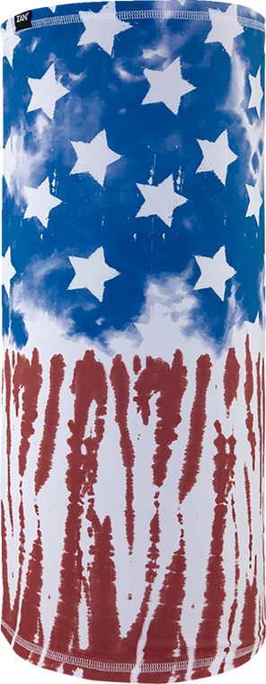 Zan Headgear - Motley Tube SportFlex Neck Tube - Stars & Stripes Tie Dye - Motley Tube SportFlex Neck Tube - TL602