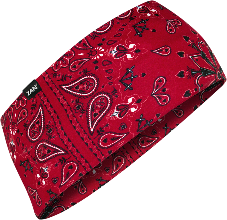 Zan Headgear - SportFlex Headband - Red Paisley - SportFlex Headband - HBL106