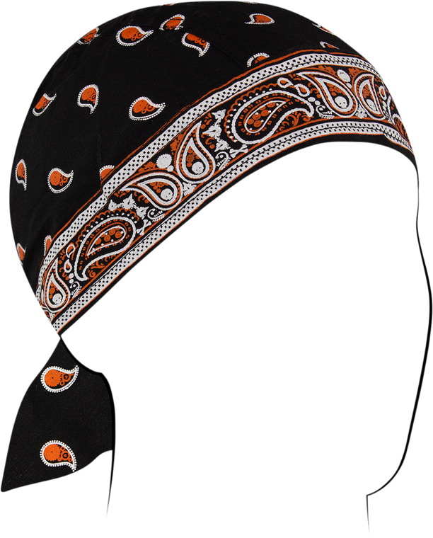 Zan Headgear - Flydanna Classic Bandana - Orange/Black - Flydanna Headwrap - Z197 Zan Headgear - Flydanna Classic Bandana - Orange/Black - Flydanna Headwrap - Z197
