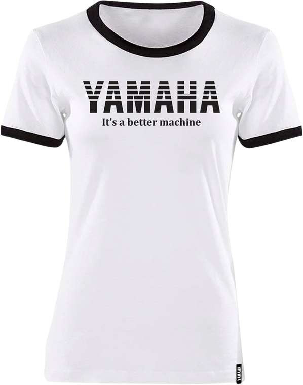 Yamaha Apparel - Women's Yamaha Vintage T-Shirt - White/Black - Large - Women's Yamaha Vintage T-Shirt - NP21S-L1793-L Yamaha Apparel - Women's Yamaha Vintage T-Shirt - White/Black - Large - Women's Yamaha Vintage T-Shirt - NP21S-L1793-L