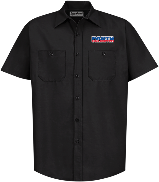 Throttle Threads - Parts Unlimited Shop Shirt - Black - Medium - Parts Unlimited Shop Shirt - PSU37ST24BKMD