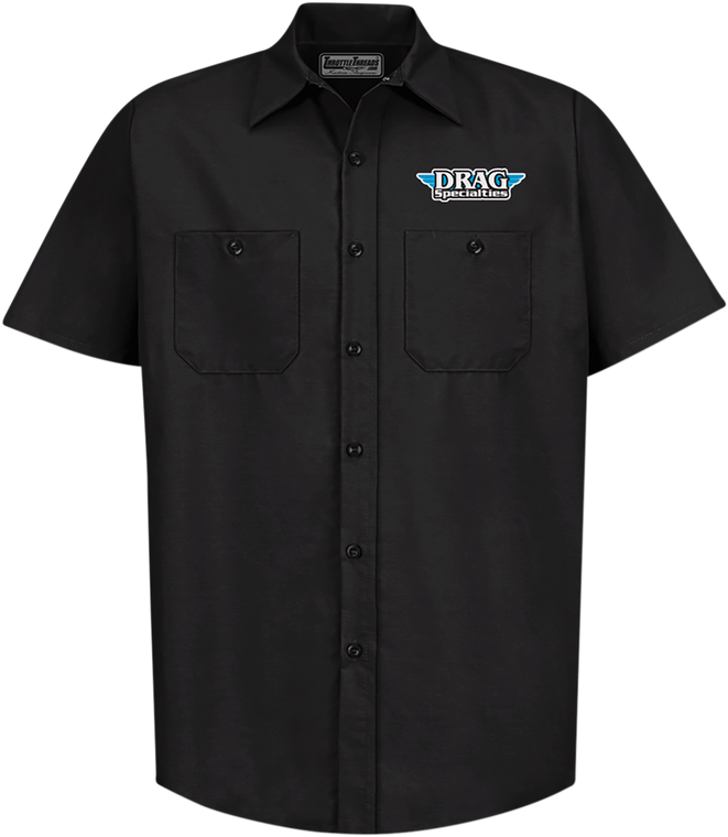 Throttle Threads - Drag Specialties Shop Shirt - Black - Small - Drag Specialties Shop Shirt - DRG31ST24BKSM