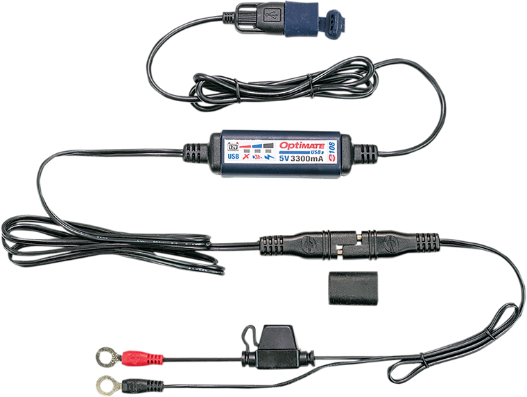 Tecmate - SAE to USB Power Cable O-108 - With Battery Lead - SAE to USB Power Cable - O-108KIT