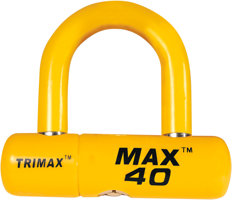 Trimax - U-Lock Disc Lock - Yellow - Ultra-High-Security Disc/Cable Lock - MAX40YL