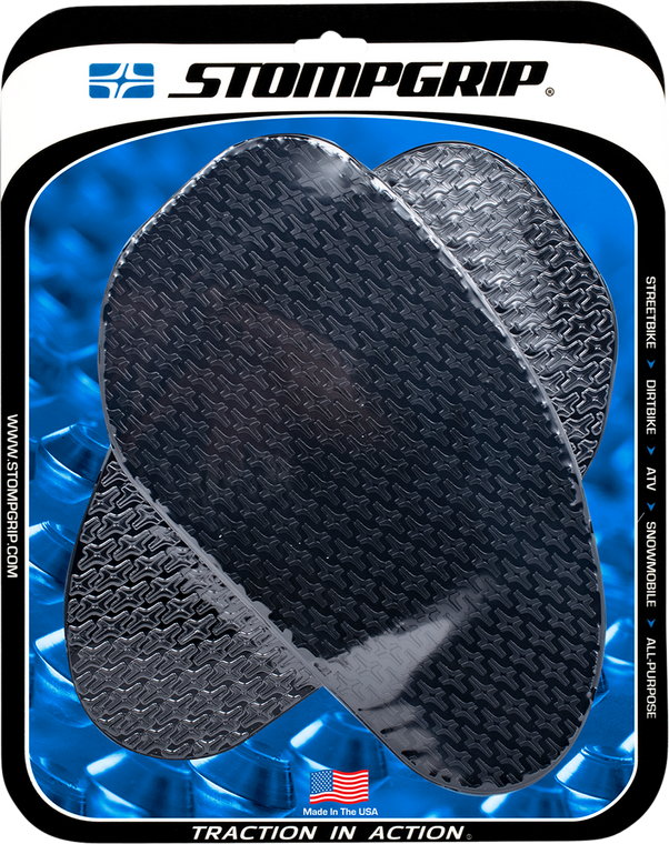 Stompgrip - Traction Kit - Large Street Bike - Black - Icon Profile Universal Traction Pad Tank Kit - 50-14-0001B