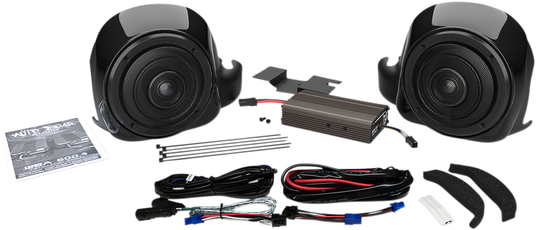 Wild Boar Audio - Lower Speaker Kit - FLH/FLT - 300 Watt Amplified/Speaker Kit - WBA LC LWR KIT
