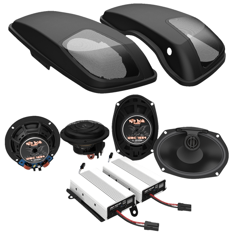 Wild Boar Audio - Speaker/Amplifier Kit - Street Glide - Speaker Kit - WBA 800.4SG KIT