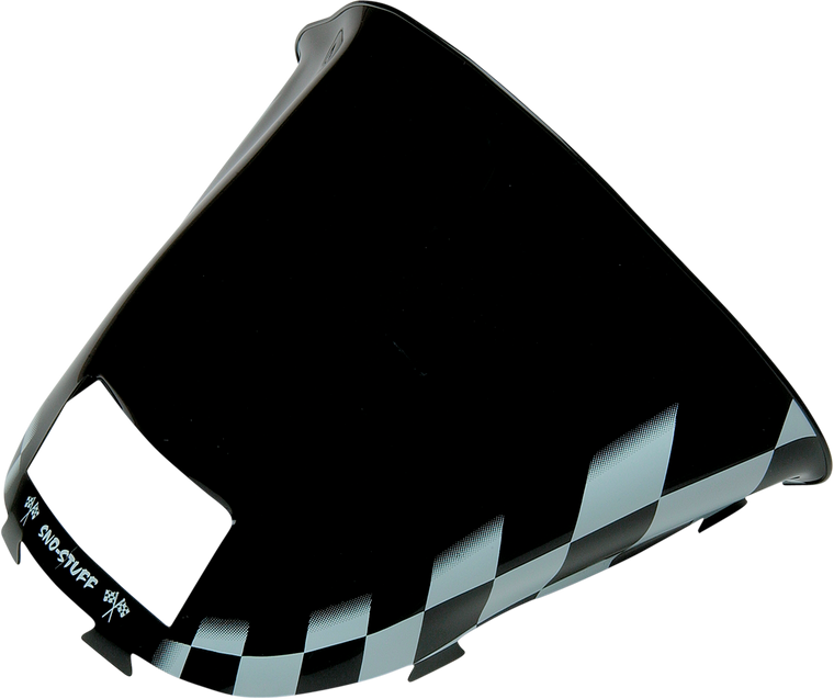 Sno Stuff - Windshield - Black/White Checkered - Ski Doo - Snowmobile Windshield - 479-472-55