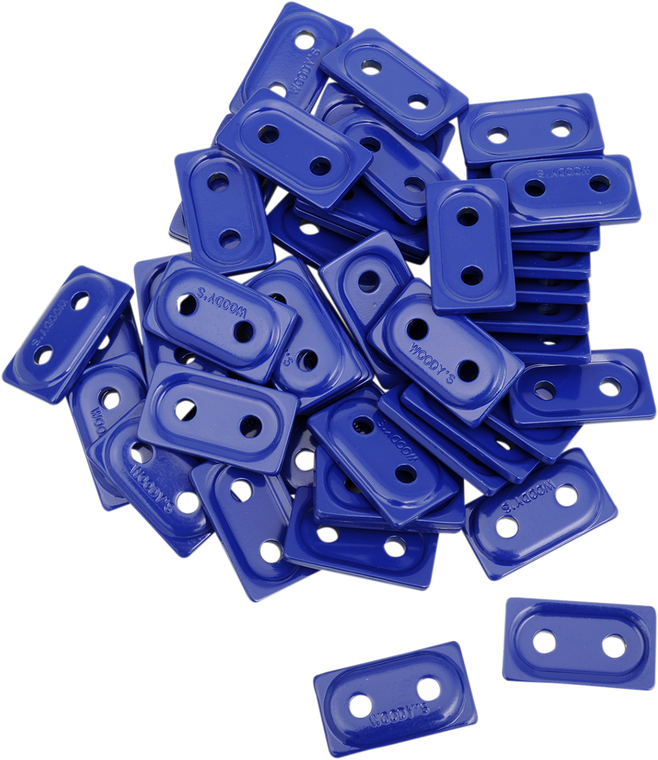 Woody's - Support Plates - Blue - 48 Pack - Double Digger Aluminum Support Plates - ADD2-3795-B