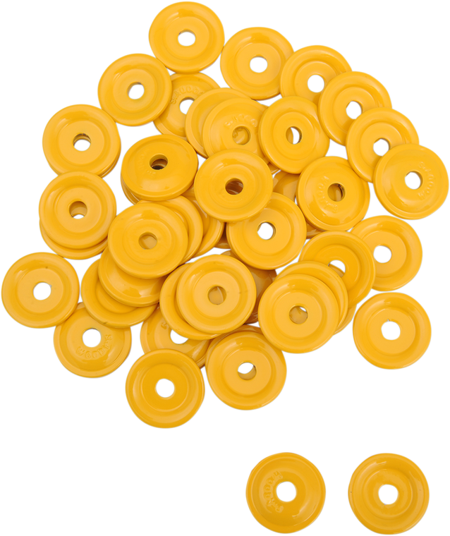 Woody's - Support Plates - Yellow - 48 Pack - Round Digger Aluminum Support Plates - AWA-3800 Woody's - Support Plates - Yellow - 48 Pack - Round Digger Aluminum Support Plates - AWA-3800