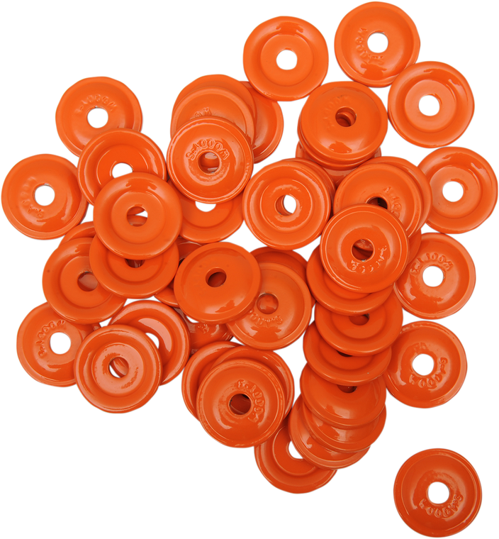 Woody's - Support Plates - Orange - 48 Pack - Round Digger Aluminum Support Plates - AWA-3805 Woody's - Support Plates - Orange - 48 Pack - Round Digger Aluminum Support Plates - AWA-3805
