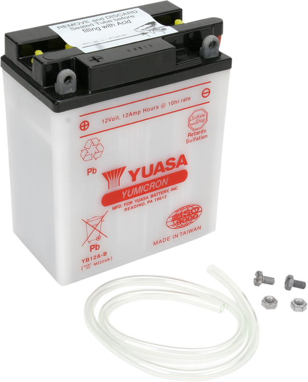 Yuasa - Battery - YB12A-B - Conventional Battery  12 V - YUAM222AB