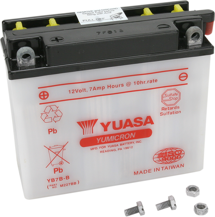 Yuasa - Battery - YB7B-B - Conventional Battery  12 V - YUAM227BB