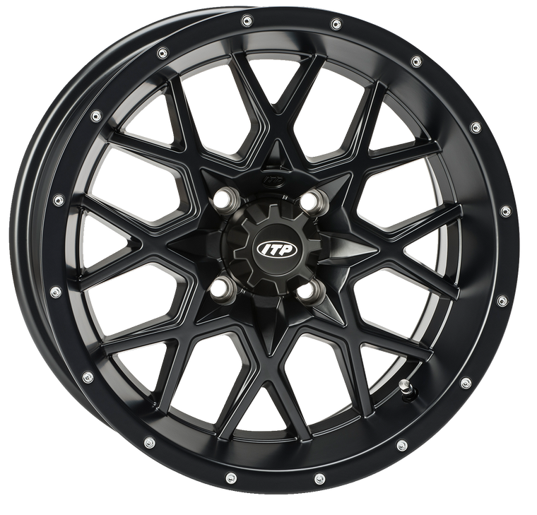Itp - Wheel - Hurricane - Front/Rear - Black - 12x7 - 4/137 - 5+2 - Hurricane Wheel - 1228633536B