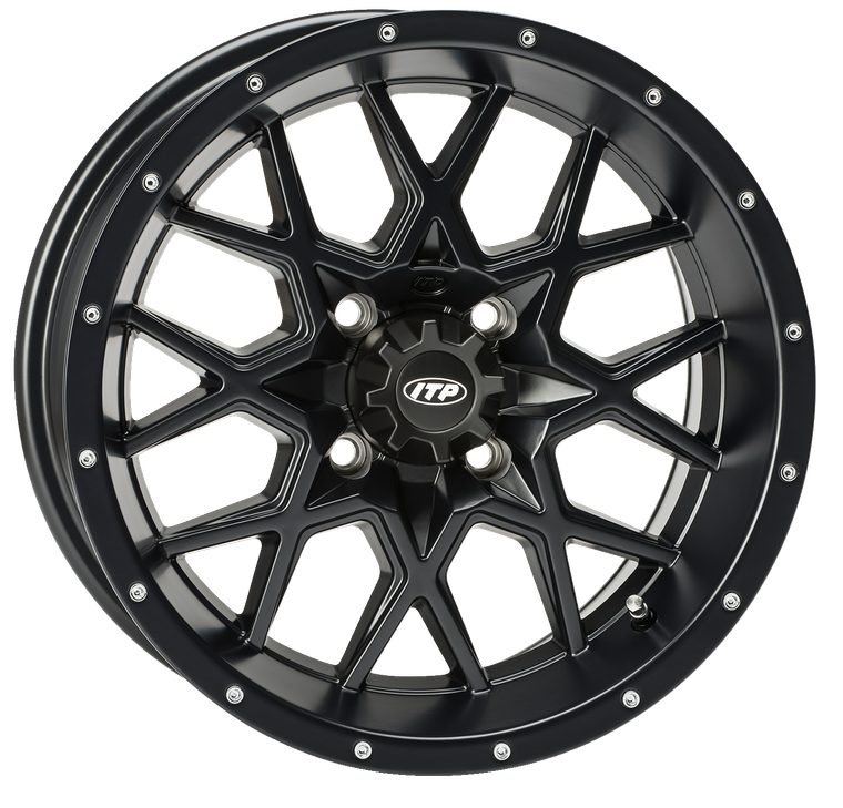 Itp - Wheel - Hurricane - Front/Rear - Black - 15x7 - 4/156 - 4+3 - Hurricane Wheel - 1528644536B