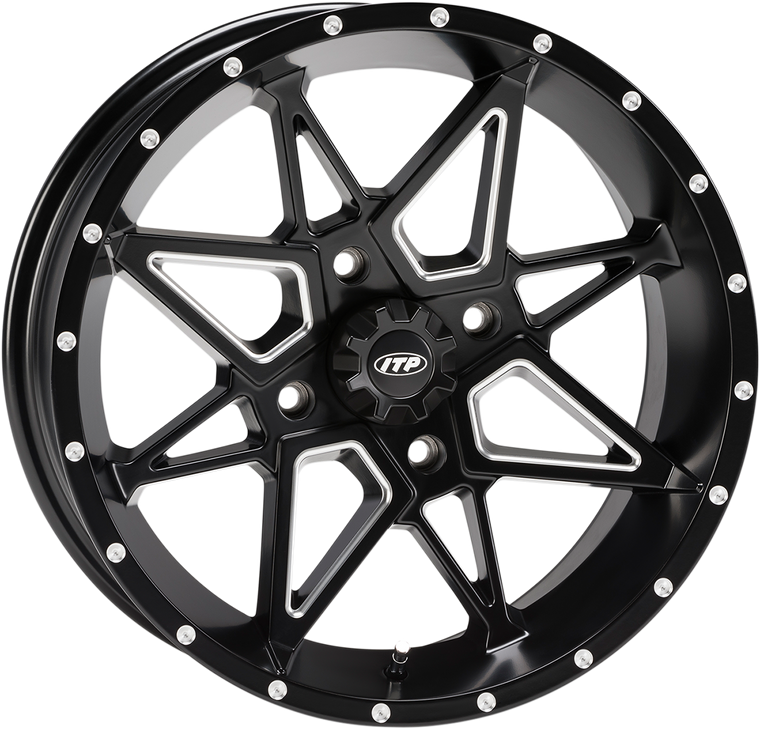 Itp - Tornado Wheel - Front/Rear - Black - 14x7 - 4/137 - 5+2 - Tornado Wheel - 1421951727B